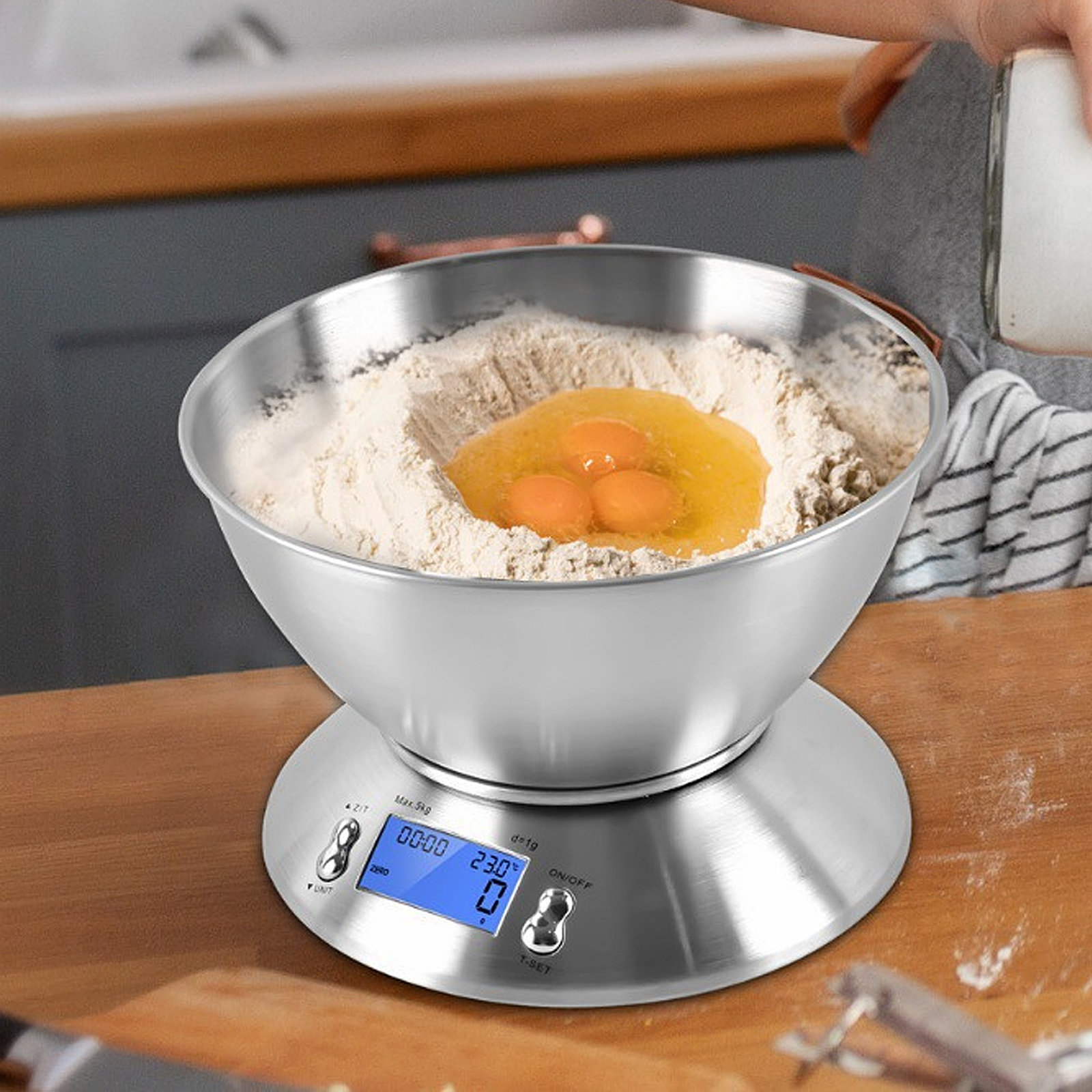 Baking (Kitchen Ingredient) - 1 zestaw: elektroniczna, cyfrowa waga kuchenna