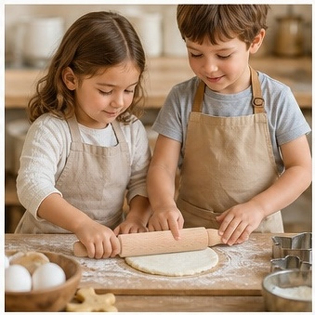 Kitchen Roller Baking - Drewniany, miniaturowy wałek do ciasta, idealny