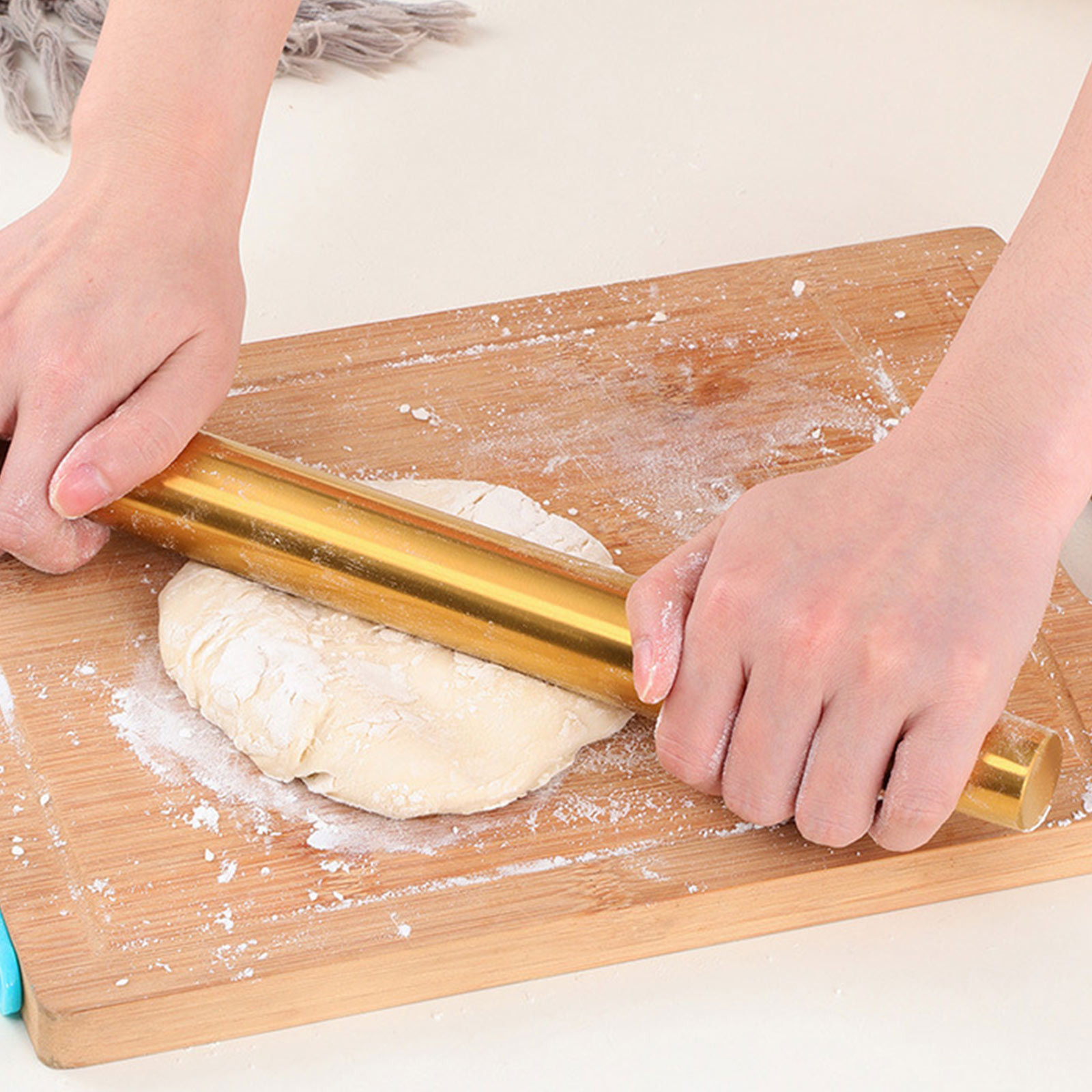 Złoty wałek do ciasta, narzędz – Kitchen Roller Baking recenzja i cena